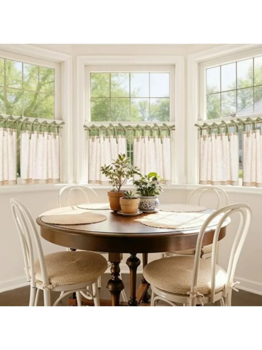 Linen Kitchen Tier Curtains 24